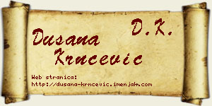 Dušana Krnčević vizit kartica